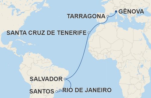 Tarragona, Santa Cruz de Tenerife, Salvador, Rio de Janeiro