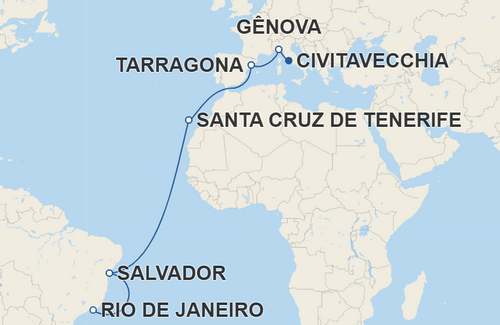 Gênova, Tarragona, Santa Cruz de Tenerife, Salvador