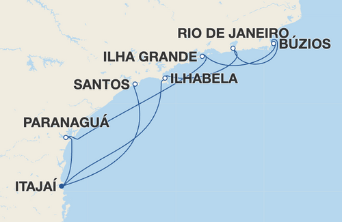 Ilhabela, Rio de Janeiro, Búzios, Ilha Grande, Paranaguá