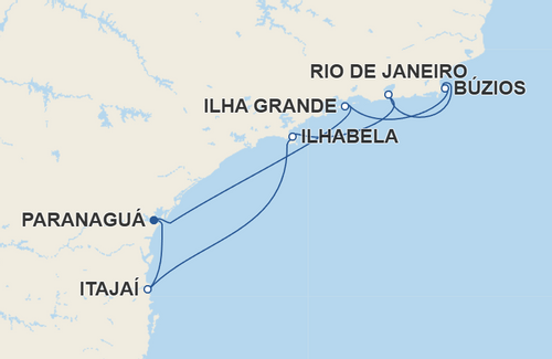 Itajaí, Ilhabela, Rio de Janeiro, Búzios, Ilha Grande