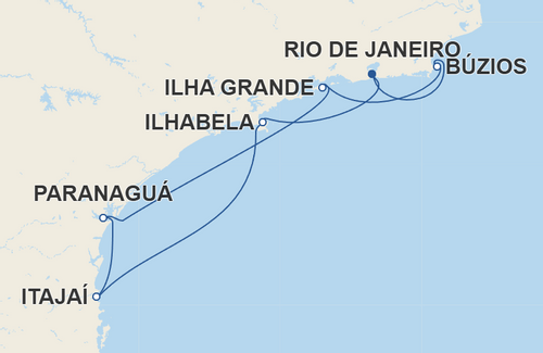 Búzios, Ilha Grande, Paranaguá, Itajaí, Ilhabela