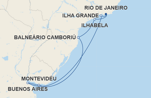 Ilha Grande, Buenos Aires, Montevidéu, Balneário Camboriú, Ilhabela