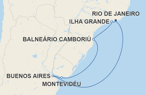 Ilha Grande, Balneário Camboriú, Montevidéu, Buenos Aires
