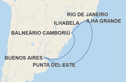 Ilha Grande, Ilhabela, Balneário Camboriú, Punta del Este, Buenos Aires