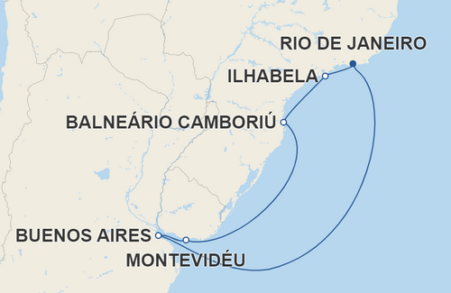 Ilhabela, Balneário Camboriú, Montevidéu, Buenos Aires