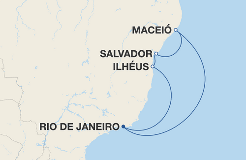 Maceió, Salvador, Ilhéus