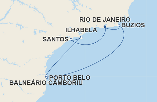 Santos, Ilhabela, Balneário Camboriú, Porto Belo, Búzios