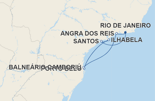 Santos, Ilhabela, Porto Belo, Balneário Camboriú, Angra dos Reis