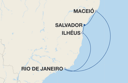 Ilhéus, Rio de Janeiro, Maceió