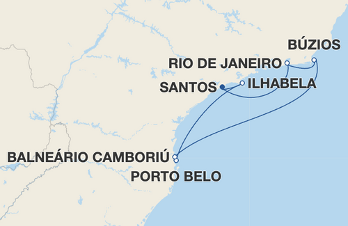 Ilhabela, Porto Belo, Balneário Camboriú, Búzios, Rio de Janeiro