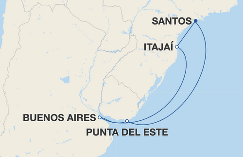 Itajaí, Buenos Aires, Punta del Este
