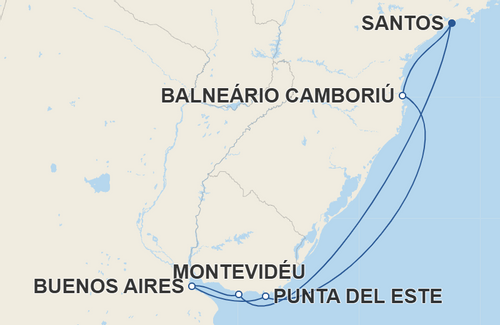 Montevidéu, Buenos Aires, Punta del Este, Balneário Camboriú
