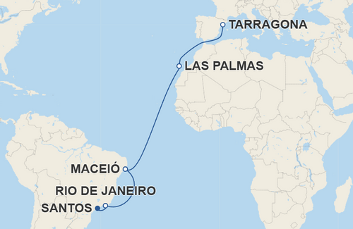 Rio de Janeiro, Maceió, Las Palmas de Gran Canaria